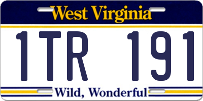 WV license plate 1TR191