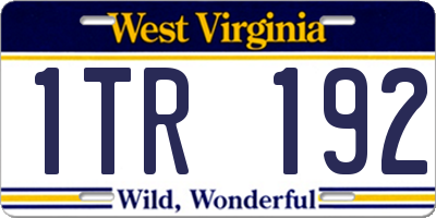 WV license plate 1TR192