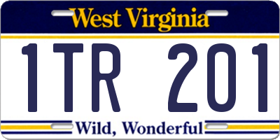 WV license plate 1TR201