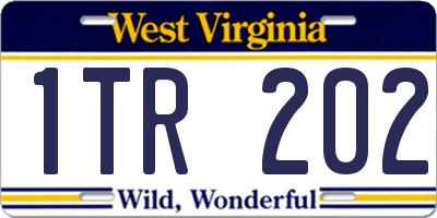 WV license plate 1TR202
