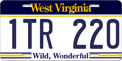WV license plate 1TR220