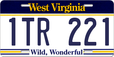 WV license plate 1TR221