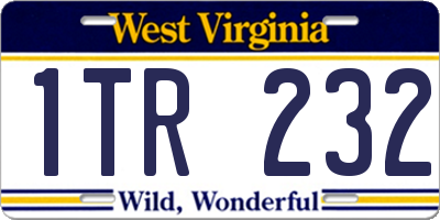 WV license plate 1TR232