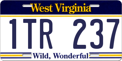 WV license plate 1TR237
