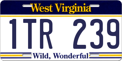 WV license plate 1TR239