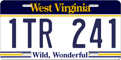 WV license plate 1TR241