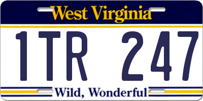 WV license plate 1TR247