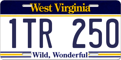 WV license plate 1TR250