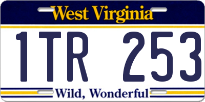 WV license plate 1TR253