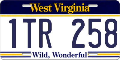WV license plate 1TR258