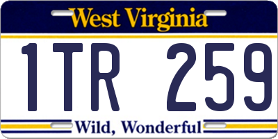 WV license plate 1TR259