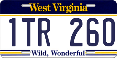 WV license plate 1TR260