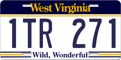 WV license plate 1TR271