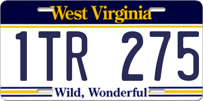 WV license plate 1TR275