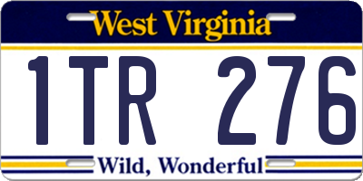 WV license plate 1TR276
