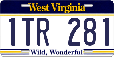 WV license plate 1TR281