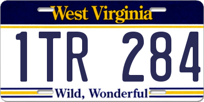 WV license plate 1TR284