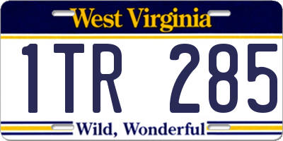 WV license plate 1TR285