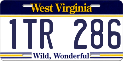 WV license plate 1TR286