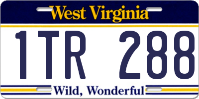 WV license plate 1TR288