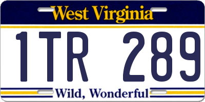 WV license plate 1TR289