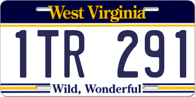 WV license plate 1TR291