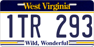WV license plate 1TR293