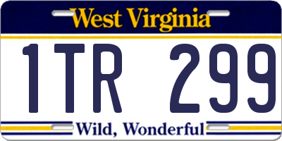 WV license plate 1TR299