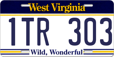 WV license plate 1TR303