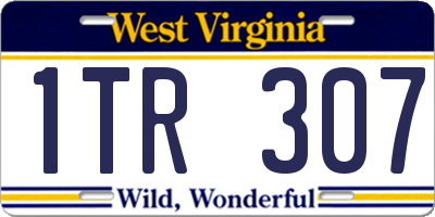 WV license plate 1TR307