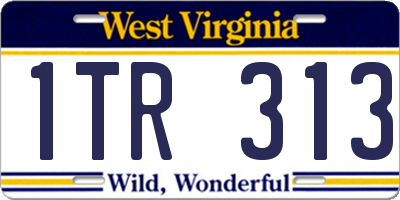WV license plate 1TR313