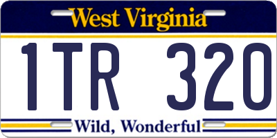 WV license plate 1TR320