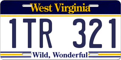 WV license plate 1TR321