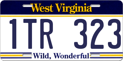 WV license plate 1TR323