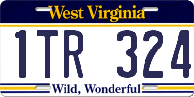 WV license plate 1TR324
