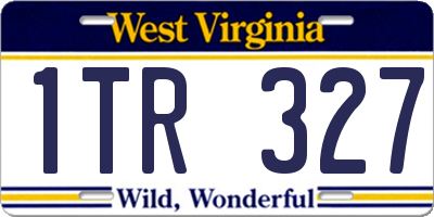 WV license plate 1TR327