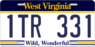 WV license plate 1TR331