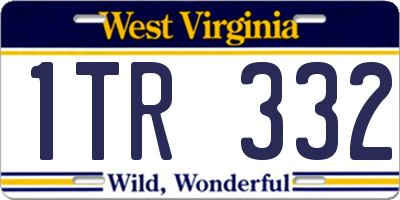 WV license plate 1TR332
