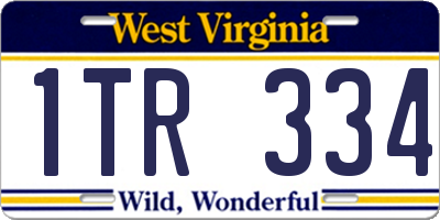 WV license plate 1TR334