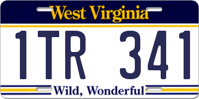 WV license plate 1TR341