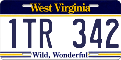 WV license plate 1TR342