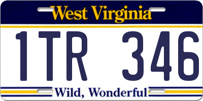 WV license plate 1TR346