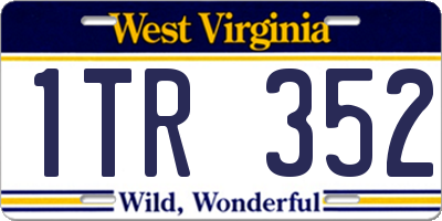 WV license plate 1TR352