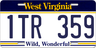 WV license plate 1TR359