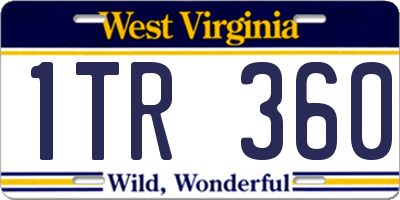 WV license plate 1TR360