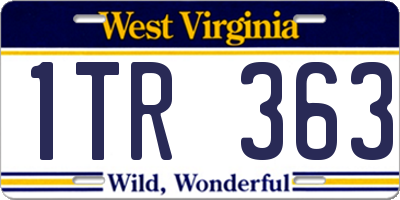 WV license plate 1TR363