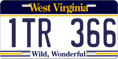 WV license plate 1TR366