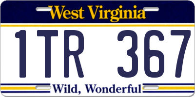 WV license plate 1TR367