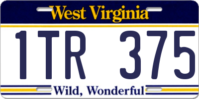 WV license plate 1TR375
