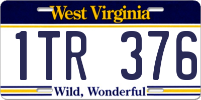 WV license plate 1TR376